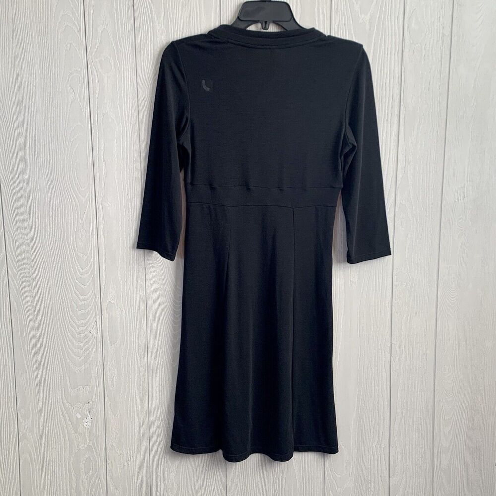 Lole Black V-Neck 3/4 Sleeve Dress Size XS - Picture 4 of 5